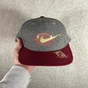 Vintage 90s Florida State seminoles Nike wool blend football SnapBack hat cap